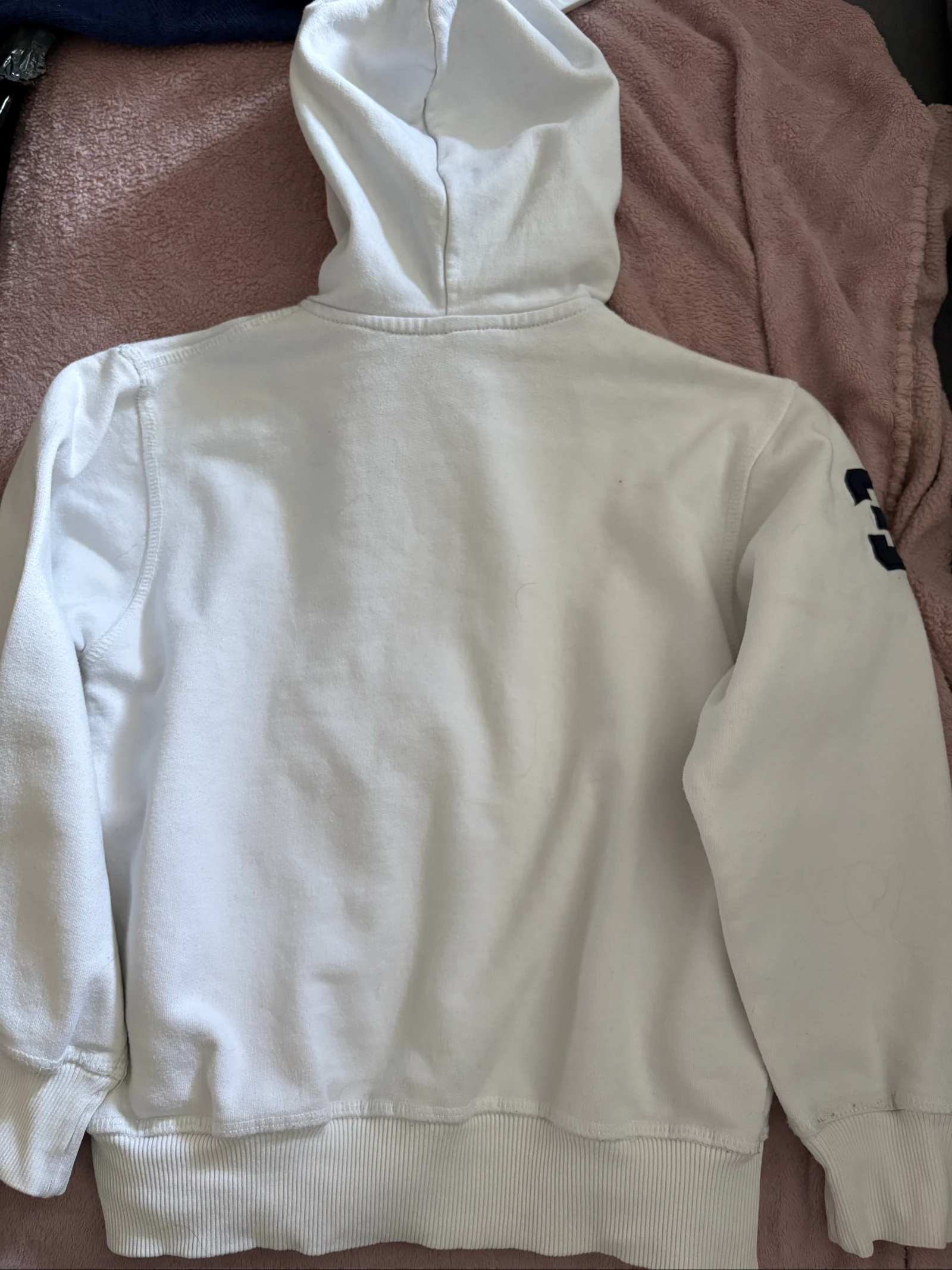 Herenjas met capuchon voor jongens van 8 jaar, wit, Polo Sport – photo 8